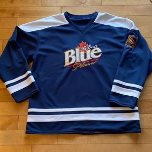 Vintage Labbatt Blue Pilsner Hockey Jersey size XL